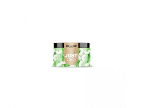 JustCBD obuolių žiedai  250–500 mg CBD mg: 250