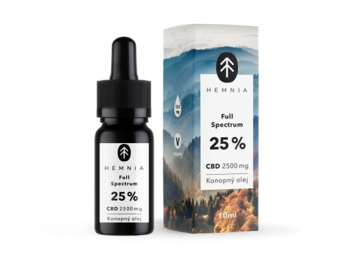 Plataus spektro CBD kanapių aliejus 25%, 2500 mg, 10 ml