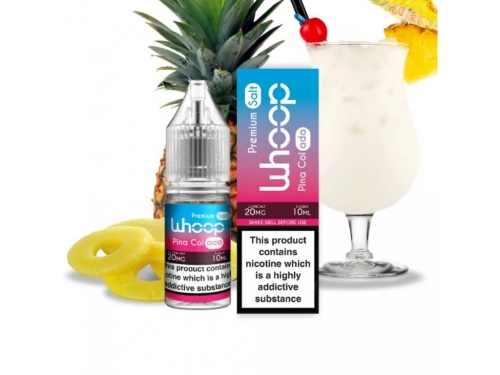 „Whoop Pina Colada“ 10 ml – druskos skonio skystis. Nikotinas: 20 mg.