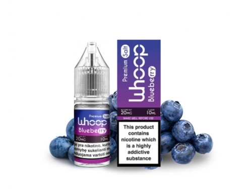 „Whoop Blueberry“ 10 ml – druskos skonio skystis. Nikotinas: 20 mg