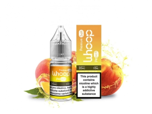 „Whoop Peach“ 10 ml – druskos skonio skystis. Nikotinas: 20 mg